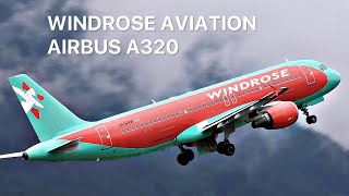 WINDROSE AVIATION A320 TAKEOFF AT INNSBRUCK [upl. by Appolonia179]