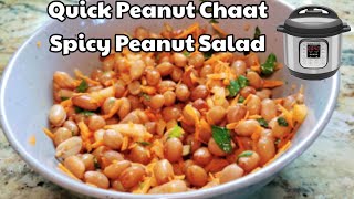 Instant Pot Quick Peanut Chaat  Spicy Peanut Salad  gururecipes [upl. by Acirfa]