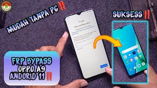 FRP BYPASS OPPO A9 2020 CPH1937 ANDROID 11 TANPA PC‼️ [upl. by Annaed]