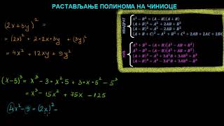 Rastavljanje polinoma na činioce 1 korišćenje formula [upl. by Aivata]