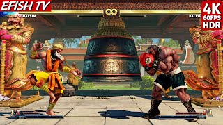 Dhalsim vs Balrog Hardest AI  Street Fighter V  4K 60FPS HDR [upl. by Ahsil]