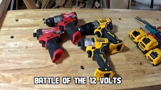 Milwaukee m12 fuel vs Dewalt 12v extreme in battle of the 12v [upl. by Scot]