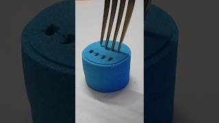 quotSatisfying ASMR Digging in Blue Kinetic Sand with a Fork 🌊✨quot [upl. by Karalee212]