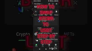 HOW TO SWAP BTCBR TOKEN TO USDT STEP BY STEP [upl. by Yeo158]