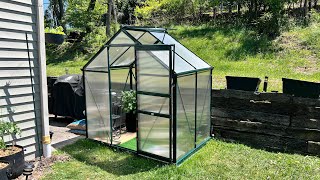 Outsunny 4x6 Polycarbonate Greenhouse Review [upl. by Annaerb]