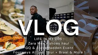 VLOG Zara Mens shoes haul  GQVideos amp SteveMadden  Fourways airbnb Tour  Braai amp More [upl. by Arty]