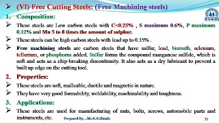 Concept of Spring Steels Silicon Steels Maraging Steels Die Steels and Free Cutting steels [upl. by Ximenez]