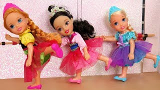 BALLERINA  Elsa amp Anna toddlers  Ballet Classes  Dance lessons [upl. by Ateuqram237]