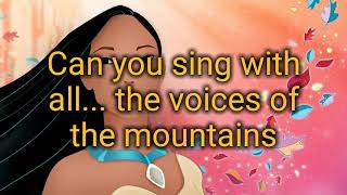 COLORS OF THE WIND Vanessa Williams  KARAOKE LYRICS [upl. by Pinto]