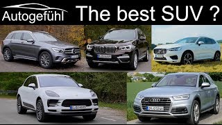 Porsche Macan vs Mercedes GLC vs BMW X3 vs Audi Q5 vs Volvo XC60 comparison REVIEW [upl. by Affer]