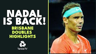 Rafael Nadal Returns To Tennis  Brisbane 2024 Doubles Highlights [upl. by Quillon759]