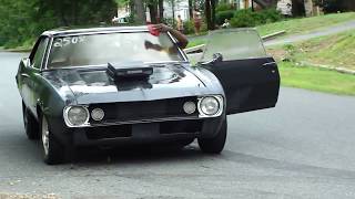 NASTY 1967 Camaro pro street tubbed out Nitrous start up  CRAZY CAM  INSANE EXHAUST [upl. by Erialb]