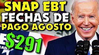 FECHA DE PAGOS SNAP EBT AGOSTO Actualización CHEQUE DE ESTIMULO Estatal de 500 [upl. by Ahsak]