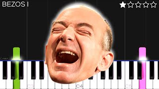 Bo Burnham  Bezos I  EASY Piano Tutorial [upl. by Ecadnak430]