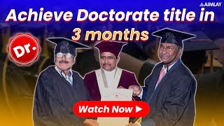 Achieve Excellence with Honorary Doctorate  Aimlay [upl. by Li]