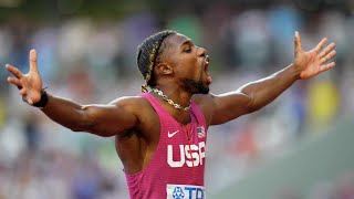 NOAH LYLES WINS 100M WORLD CHAMPIONSHIP 🇺🇸 [upl. by Kimberly]