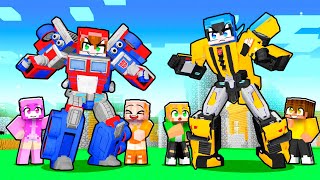 Nos Convertimos en TRANSFORMERS en Minecraft [upl. by Kristyn]