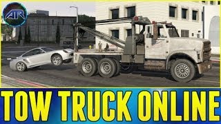 Grand Theft Auto 5 Online  How To Get A Tow Truck in GTA Online [upl. by Llehcnom828]