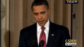 Pres Obamas First Press Conference [upl. by Allx]