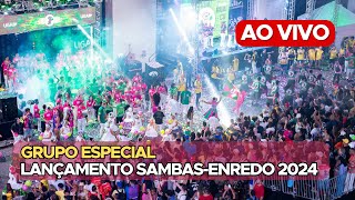 AO VIVO CARNAVAL 2024  LANÇAMENTO DOS SAMBAS  ESPECIAL [upl. by Elsy109]