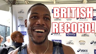 IT FEELS AMAZING  Zharnel Hughes After Breaking The British 100m Record 983 [upl. by Klemens]