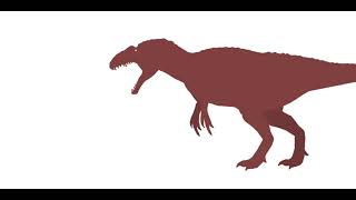 Acrocanthosaurus roaring Pivot Animator [upl. by Ahsirhcal]