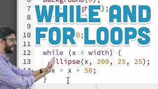 41 while and for Loops  p5js tutorial [upl. by Dyane]