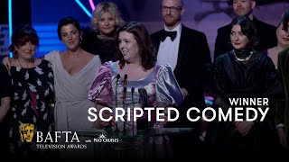 quotAn amazing end to our Derry Girls journeyquot Derry Girls wins Scripted Comedy  BAFTA TV Awards 2023 [upl. by Yedorb840]