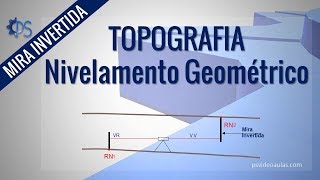 ENGENHARIA TOPOGRAFIA  Nivelamento Geométrico  Mira Invertida  Altimetria [upl. by Adiari]