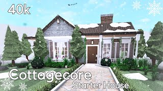 Bloxburg Cottagecore Starter House  Speed build  No Gamepass [upl. by Purington150]