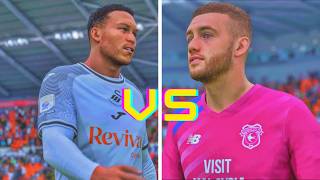 Ultra Realistic Career Swansea City v Cardiff City  South Wales derby  EFL Championship 4K [upl. by Devona904]