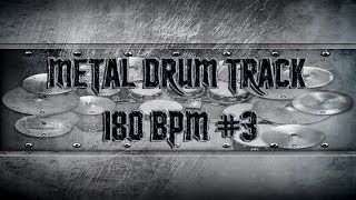 Metal Drum Track 180 BPM 3  Remix HQHD [upl. by Orapma912]