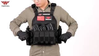 YAKEDA Airsoft Tactical Plate Carrier Vest [upl. by Ausoj]