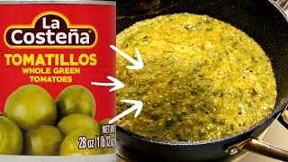 Green Salsa With Canned Tomatillos [upl. by Salakcin]