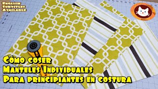 Como Coser Mantel Individual para principiantes con Trucos de Costura [upl. by Rabiah]