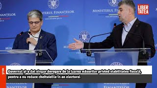 Guvernul șia dat singur derogare de la luarea măsurilor privind stabilitatea fiscalăLibertatea [upl. by Salomon]