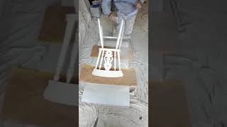 Spraying helmi 30 on chairs [upl. by Pruchno]