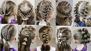 10 easy hairstyles for short hair Very cute and nice hairstyles [upl. by Laius]