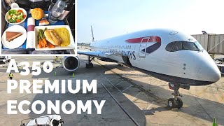 British Airways PREMIUM ECONOMY London to Philadelphia  Airbus A3501000 [upl. by Rolyat]