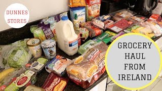 GROCERY HAUL FROM IRELAND  DUNNES STORES  €100 HAUL [upl. by Eniretak]