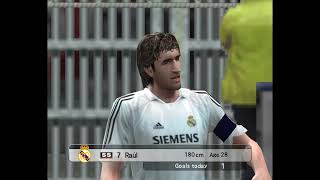 WINNING ELEVEN 9 l SPAIN RAUL GONZALEZ GOALS REAL MADRID VS AS ROMA [upl. by Llennod]