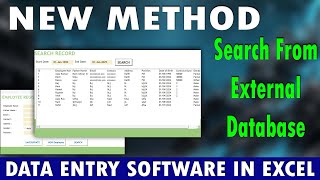 New Method to Search and Add Data in List box From External Data base [upl. by Peper]