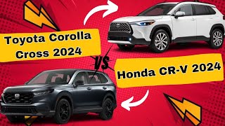 Toyota Corolla Cross 2024 Vs Honda CRV 2024 Specs Comparison [upl. by Yeo805]