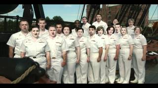 US Navy Sea Chanters on deck of USS Constitution Singing quotAnchors Aweighquot [upl. by Lars431]