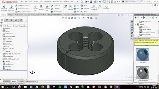 How to design External tap die bit in solidworks [upl. by Emiline]