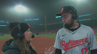 Colton Cowser Postgame Interview After First 2 Career HR Night [upl. by Kielty291]