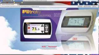 Filtrete 3M50 Thermostat  How to operate the 3M50 via a web browser [upl. by Artinak]