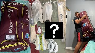 What I Pack In My Cricket Bag When I Go On Tour [upl. by Ecyarg]