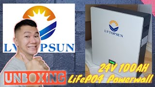 LVTOPSUN 24V 100Ah LiFePO4 POWERWALL  LVT24100  Lithium Ion Phosphate Solar Battery 24 Volts [upl. by Nan]