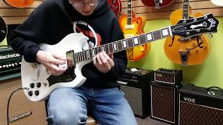 Guild S100 Polara white gloss demo at Basone Guitar Shop in Vancouver Canada [upl. by Yenaled]